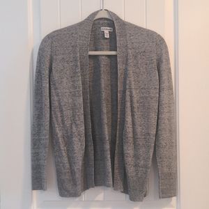 Croft & Barrow PXS Gray Knit Open Front Cardigan